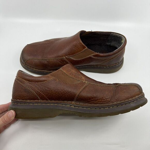 Dr. Martens Tevin Men 13 Pebbled‎ Cognac Leather AW004 Slip On Loafers Y2K 90s - Picture 1 of 15